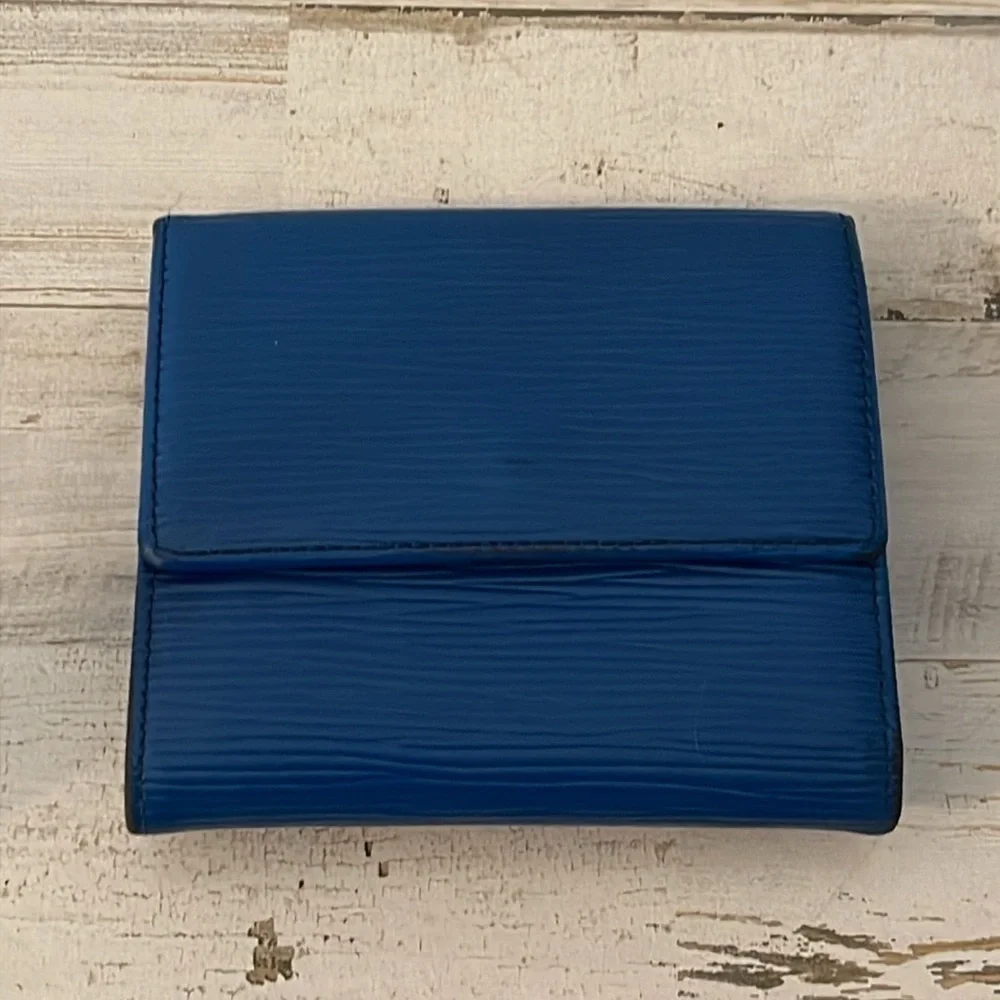 Louis Vuitton Blue Epi Bifold Wallet.
